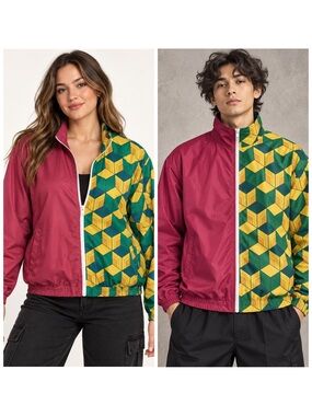 Steady Hands Giyu Tomioka Demon Slayer Windbreaker Jacket M